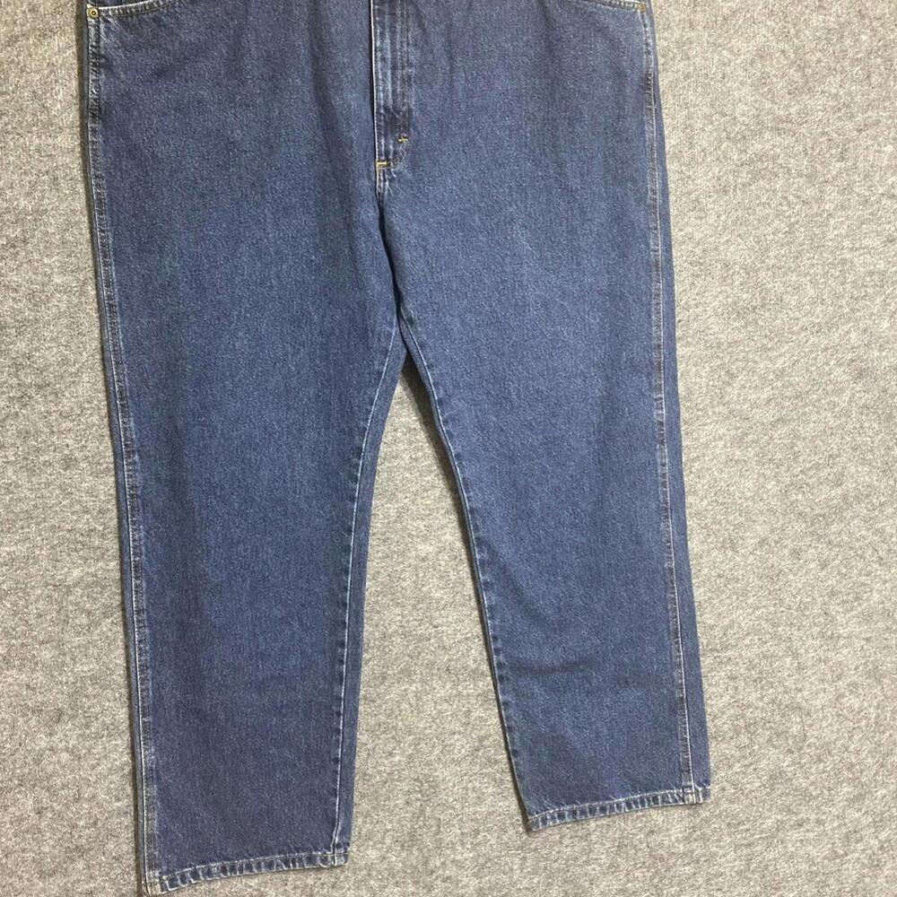 Wrangler Five Star Regular Fit Mens 46X30 Dark Wash Cotton Jeans 96501MR
